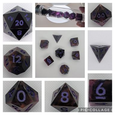 Transparent Pink and Black Swirl