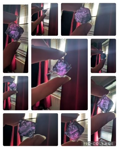 Transparent Pink and Black swirl